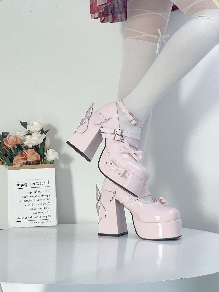 Butterfly Kiss Girls High Heels Shoes