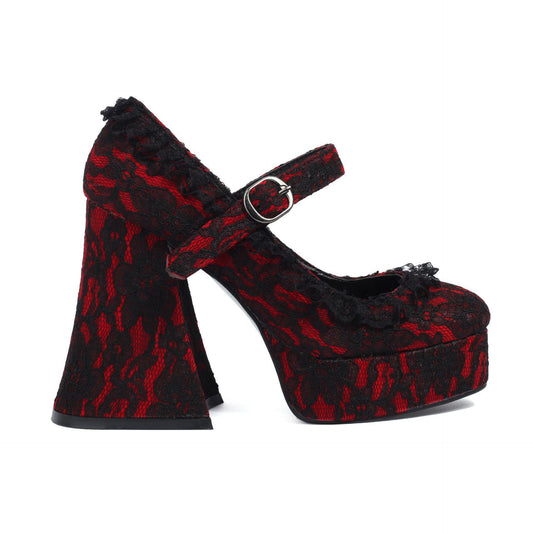 Women's Buckle Waterproof Platform High Heels