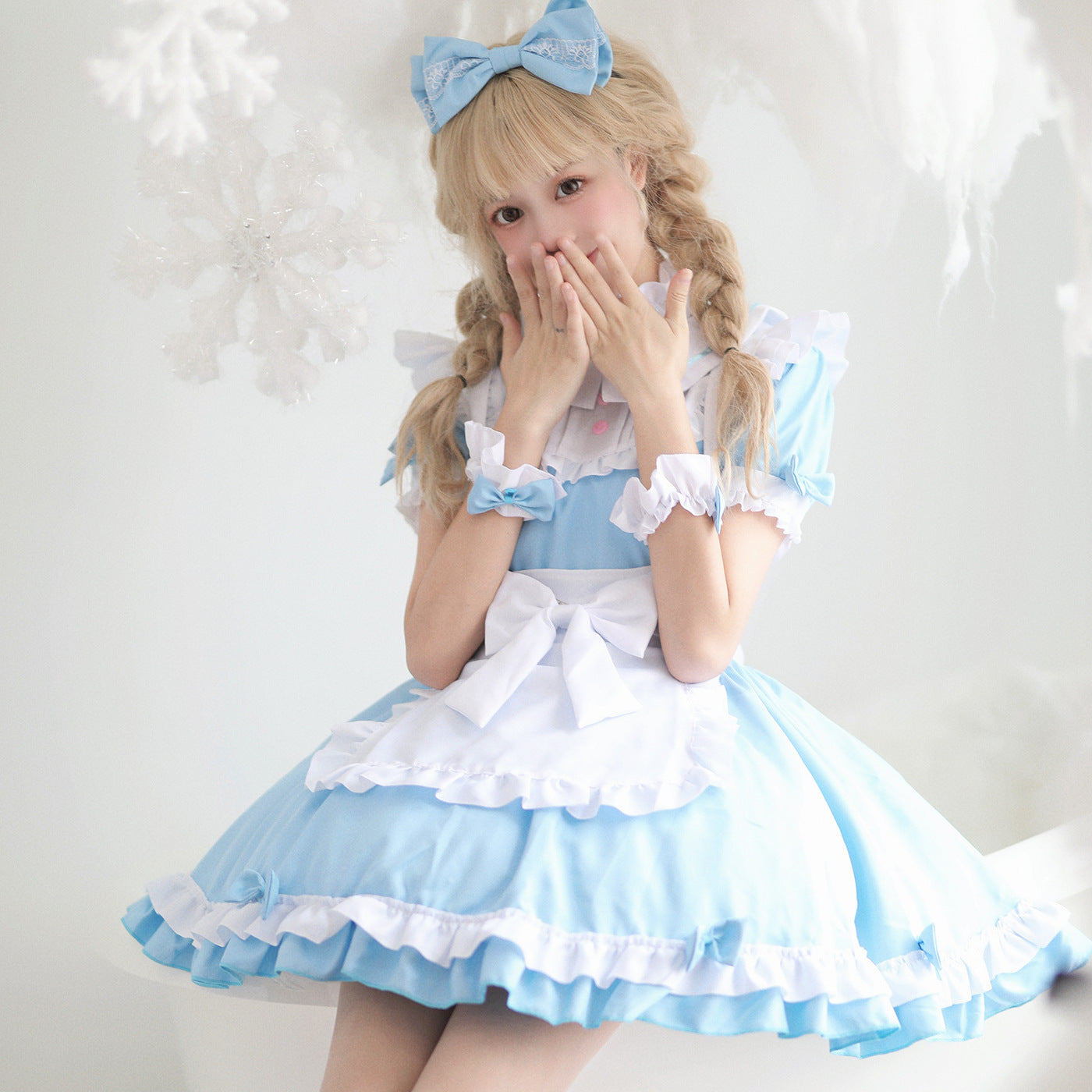 Halloween Maid Costume Plus Size with Detachable Sleeves