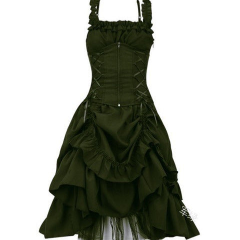 European And American Plus Size Women's Tunic Dress Dance Dress Vintage Lolita Cos Gothic Dress Dress Dress