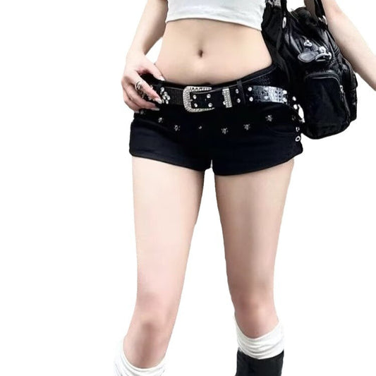 Low Rise Mini Shorts β Denim with Edge & Charm