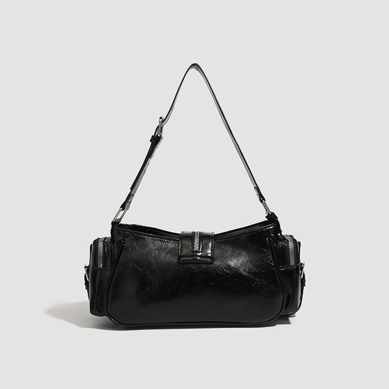 Motorcycle Punk Rivet Belt Bag Motorcycle Style Single Shoulder Armpit Bag Cross-Border European And American Retro Bag Women's Crossbody Bag Trendy