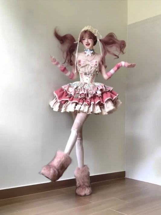 French First Love Milk Sweet Dress Lolita Princess Dress Tully Cake Lolita Dress 2025 New Dress