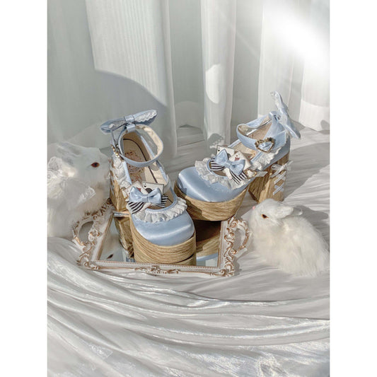 Cute Lolita Shoes High-Heeled Fairy Shoes Shoes For Girls Sweet And Elegant Waterproof Platform