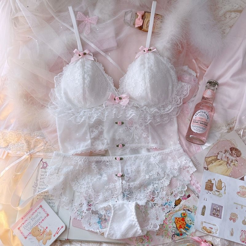 White Lace Bra Set – Pure Desire Collection