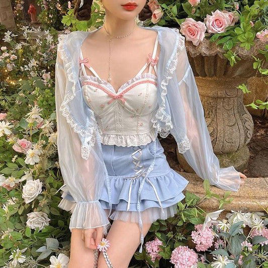 Pure Floral Bow Chest Pad