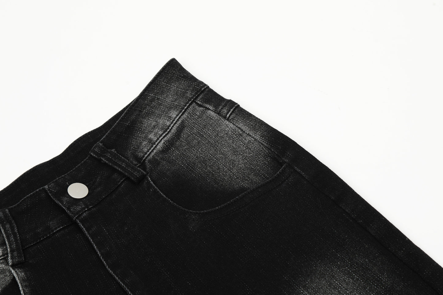 Real Shot American Retro Cute Bow Denim Trousers