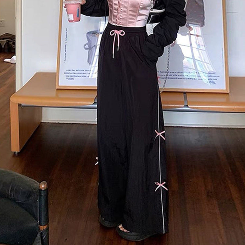 Comfy Casual Pants with Ribbon Waist