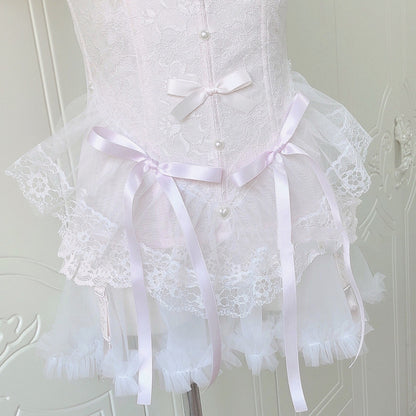 Elegant Lace Vest with Corset Detailing – Slim Fit