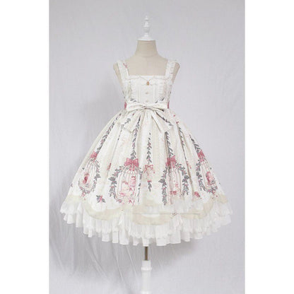 Lolita Skirt Full Size Side Clip Lolita Skirt Lolita Cage Dream Bead Chain Pendant Wave Jsk Dress