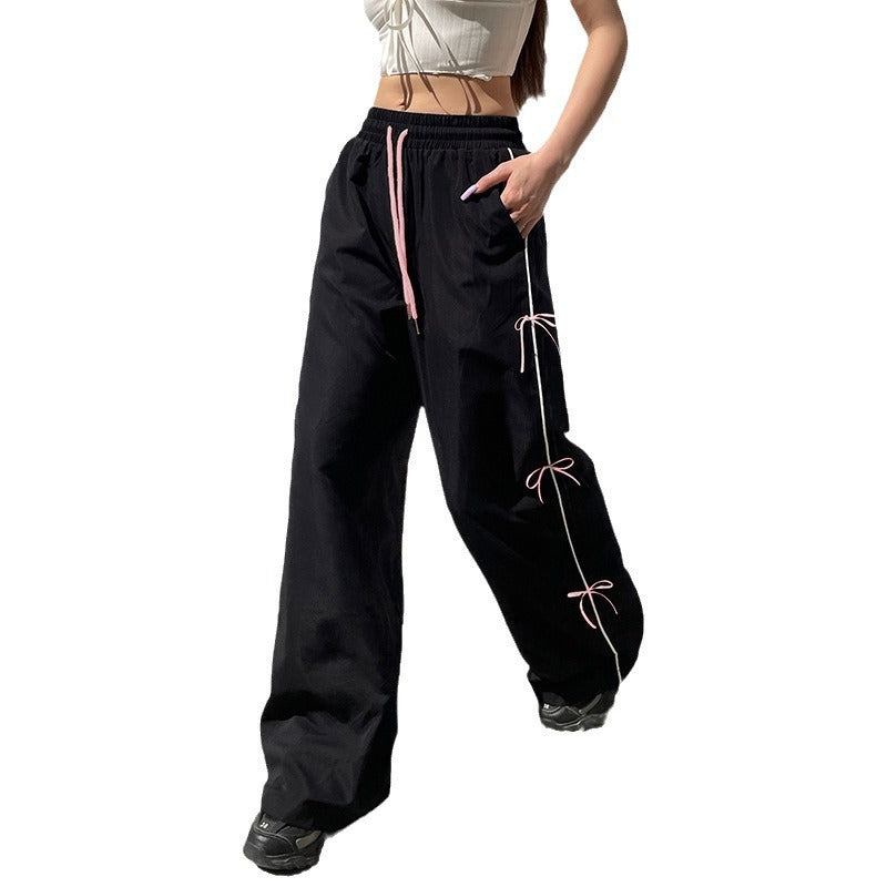 Comfy Casual Pants with Ribbon Waist