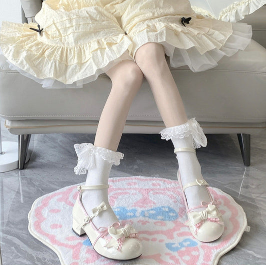 Sweetheart Girl Style – Skirt & Cute Leather Shoes