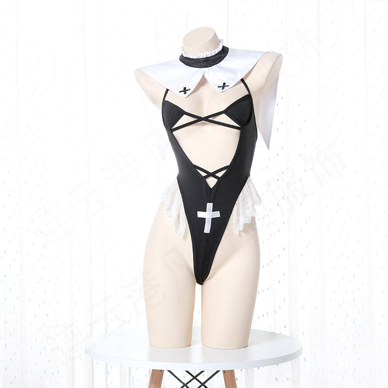 Romantic Backless Lace Suit – Seductive One-Piece
