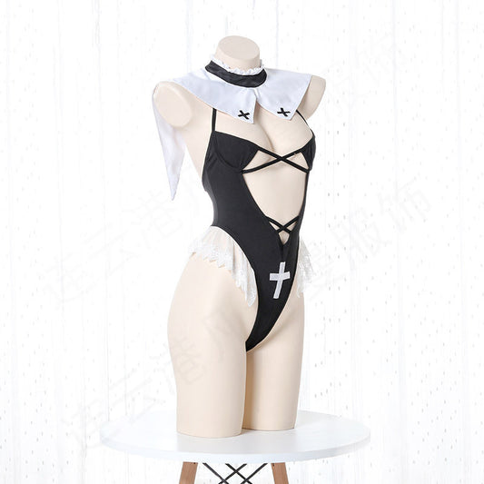Romantic Backless Lace Suit – Seductive One-Piece