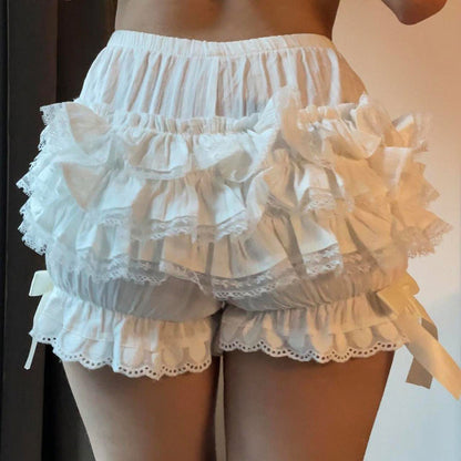 Cute Bowknot Lace Shorts