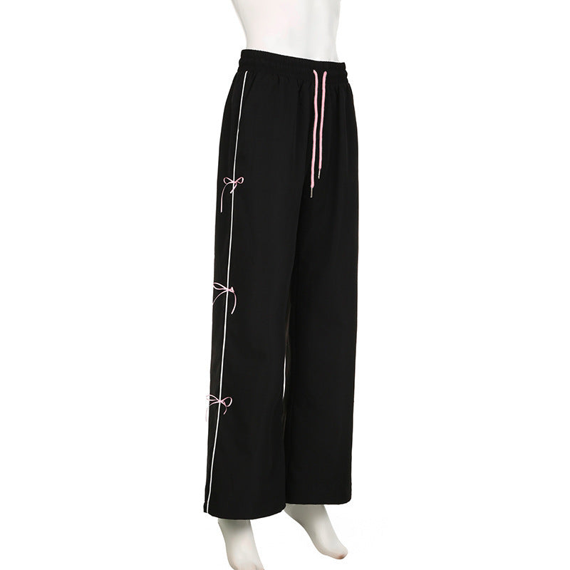 Comfy Casual Pants with Ribbon Waist