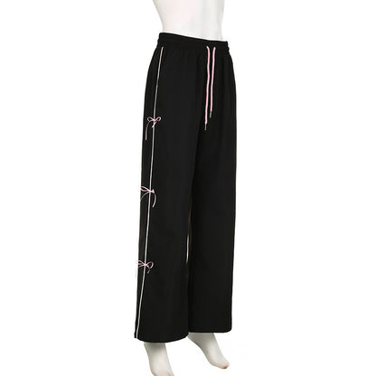 Comfy Casual Pants with Ribbon Waist