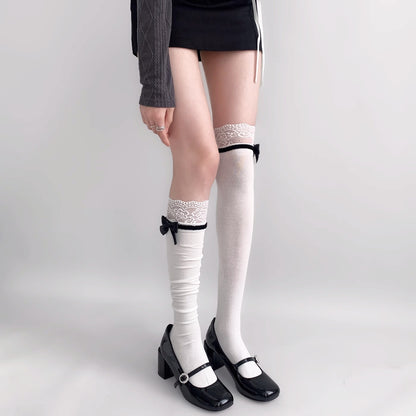 Lolita-Inspired Lace Socks with Bows – Kawaii JK Style