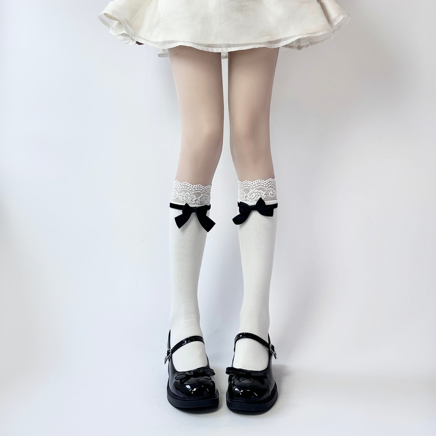 Lolita-Inspired Lace Socks with Bows – Kawaii JK Style