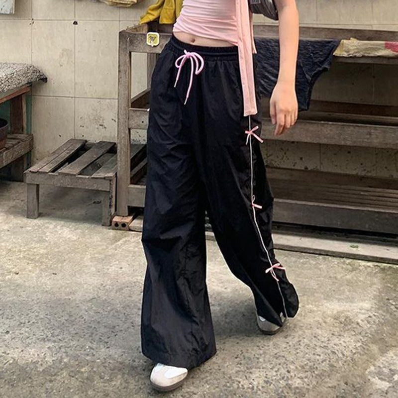Comfy Casual Pants with Ribbon Waist