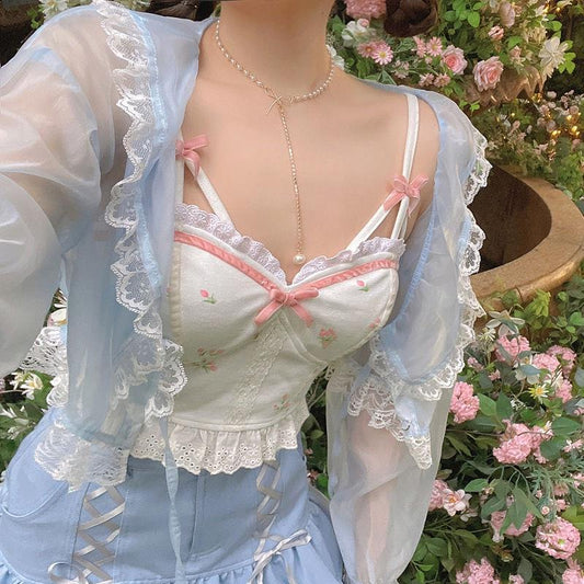 Pure Floral Bow Chest Pad