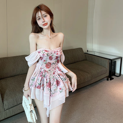 Fairy Style Tube Dress with Sweet Bow Accent