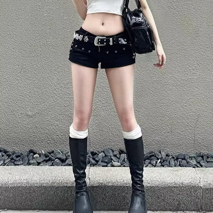 Low Rise Mini Shorts – Denim with Edge & Charm