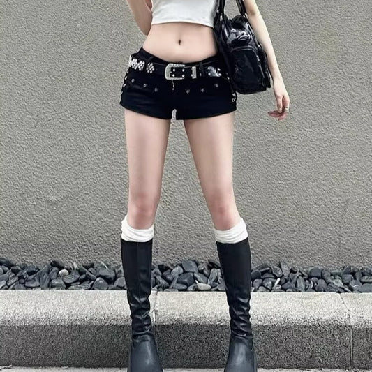 Low Rise Mini Shorts – Denim with Edge & Charm