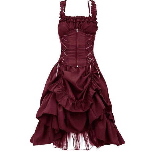 European And American Plus Size Women's Tunic Dress Dance Dress Vintage Lolita Cos Gothic Dress Dress Dress