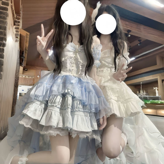 ~White Sugar Girl New Original Design Lolita Dress Jsk Suspender Dress Summer Dress Southeast Asian Chinese Style