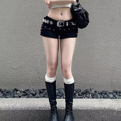 Low Rise Mini Shorts – Denim with Edge & Charm