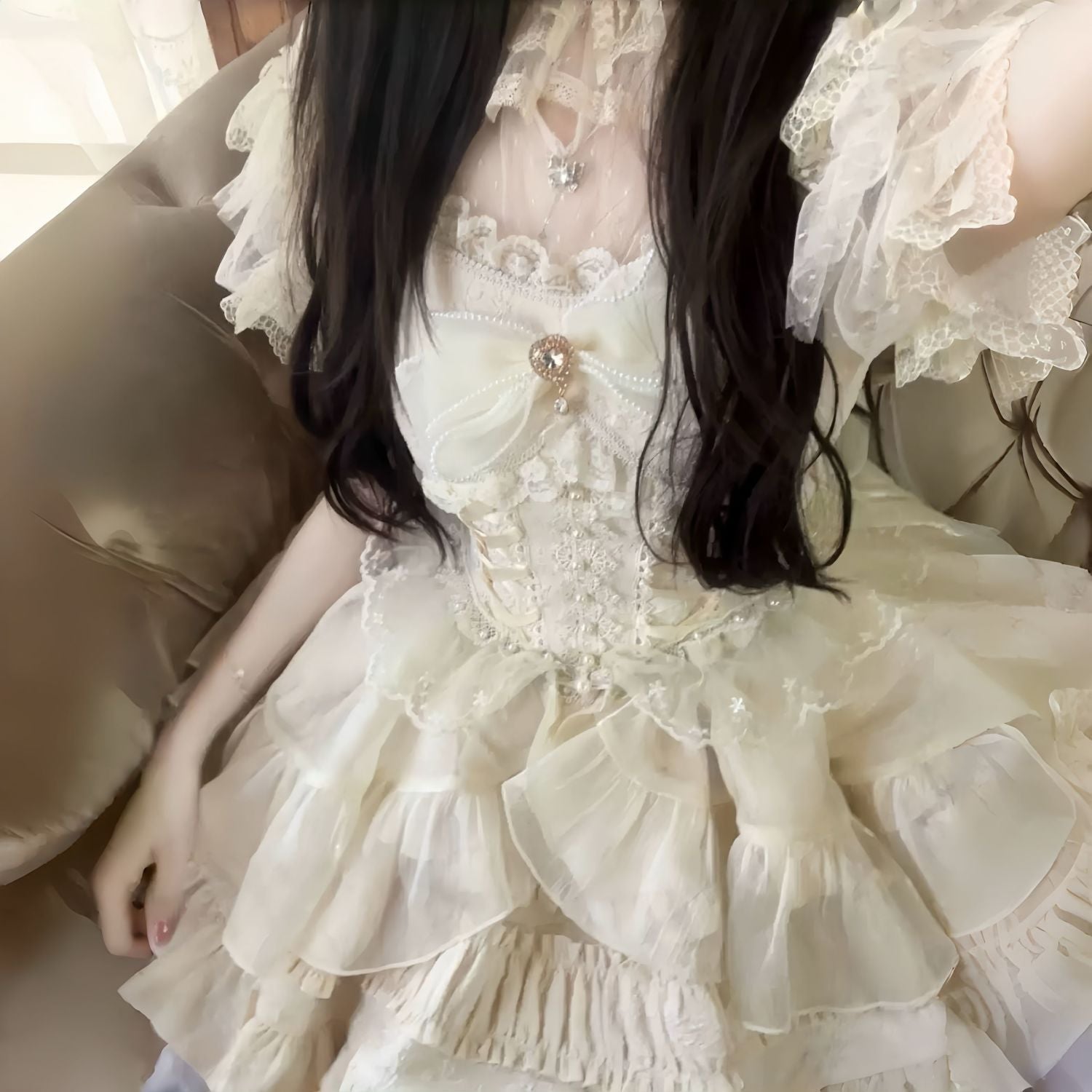 ~White Sugar Girl New Original Design Lolita Dress Jsk Suspender Dress Summer Dress Southeast Asian Chinese Style