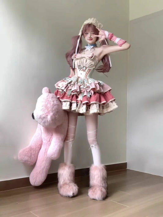 French First Love Milk Sweet Dress Lolita Princess Dress Tully Cake Lolita Dress 2025 New Dress