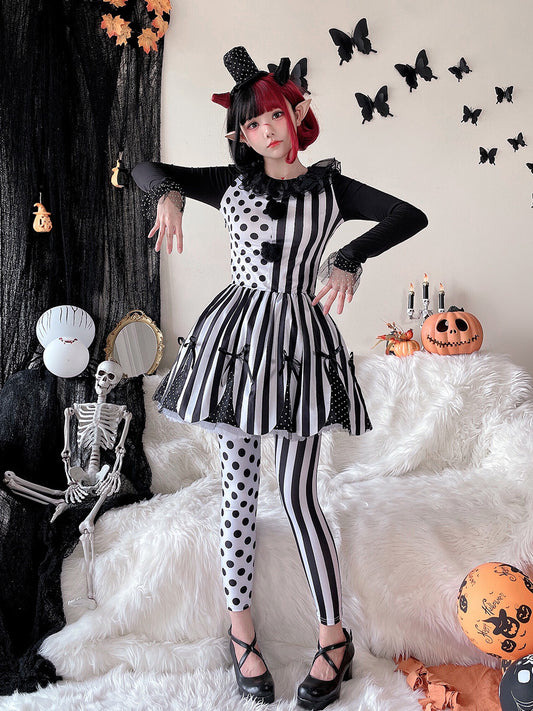 Halloween Costume Horror Circus Ghost Baby Soul Clown Cos Stage Performance Costume Women's Dress