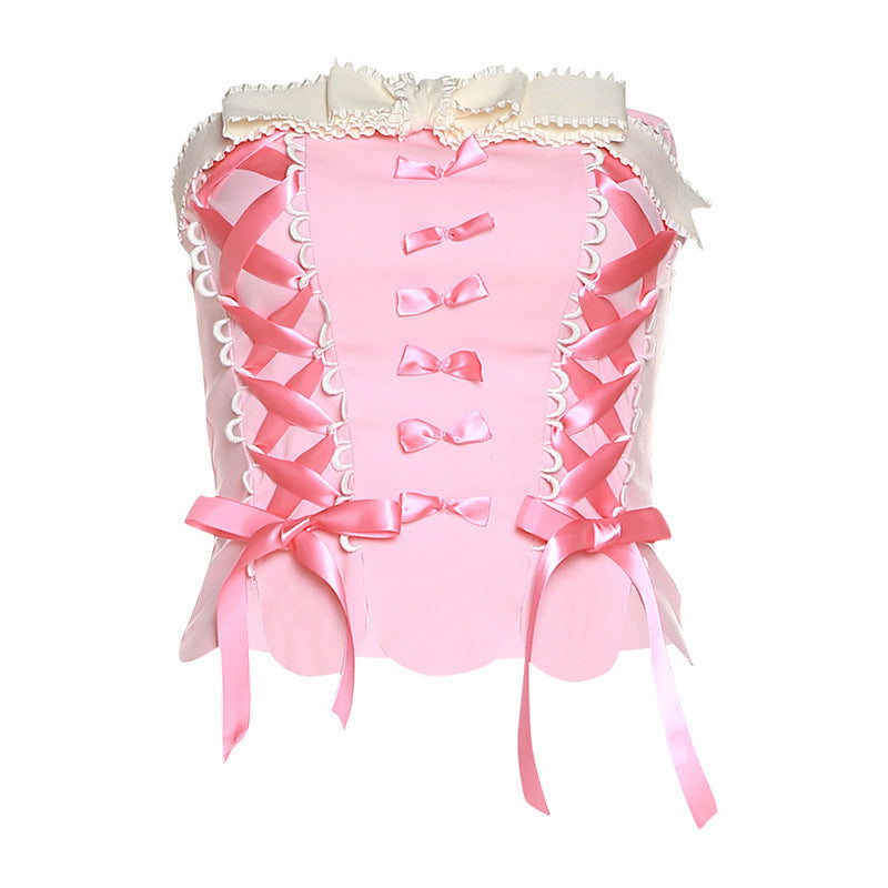 Cross-border European And American Fashion Style 2024 Independent Station Summer New Women's Sexy Fashion Strap Women's Chest Wrap Collar