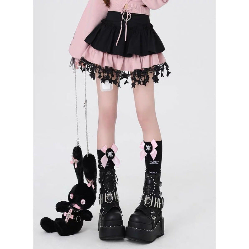 Subculture Xinghai Original Shibuya Spice Girl Ballet Skirt Anti-glare High Waist Cake A- Word Abi-style
