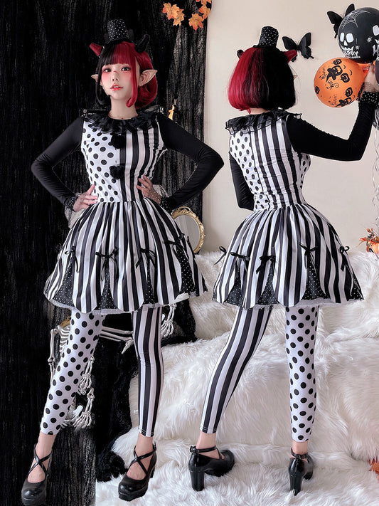 Halloween Costume Horror Circus Ghost Baby Soul Clown Cos Stage Performance Costume Women's Dress