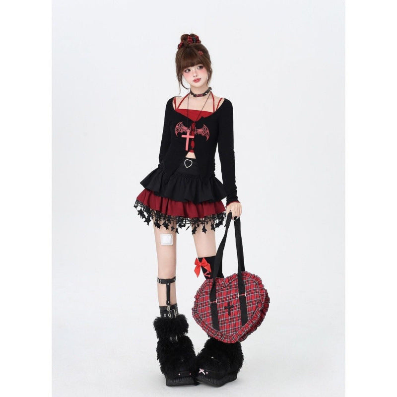Subculture Xinghai Original Shibuya Spice Girl Ballet Skirt Anti-glare High Waist Cake A- Word Abi-style
