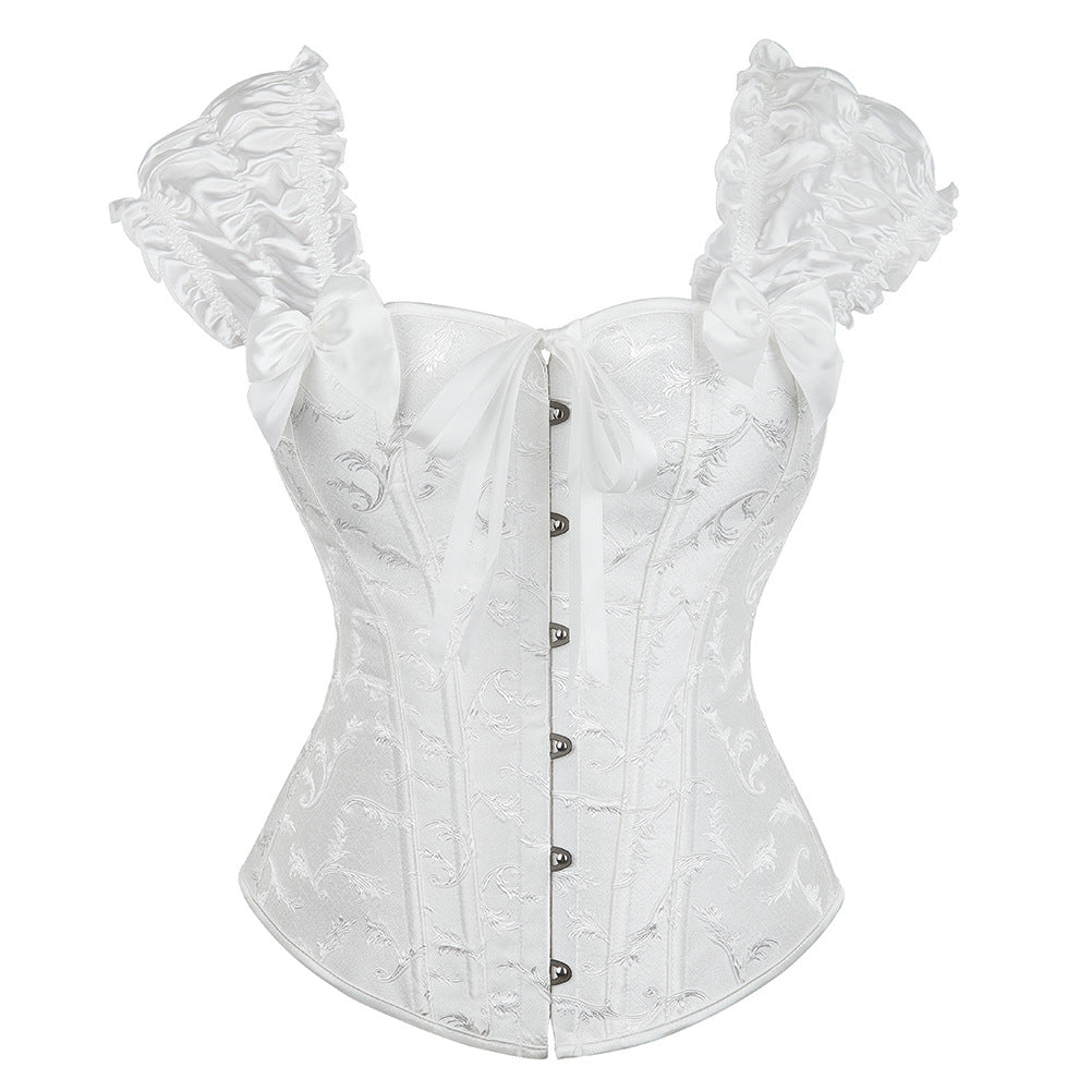 Women's Lace Shoulder Strap Court Waist Trimming And Body Shaping Top