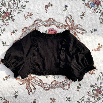 Brocade Garden Lolita Wansheng [Magic Spirit Girl] Slim Embroidery Gothic Style Purple Black JSK Garsena Waistner
