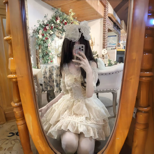 ~White Sugar Girl New Original Design Lolita Dress Jsk Suspender Dress Summer Dress Southeast Asian Chinese Style