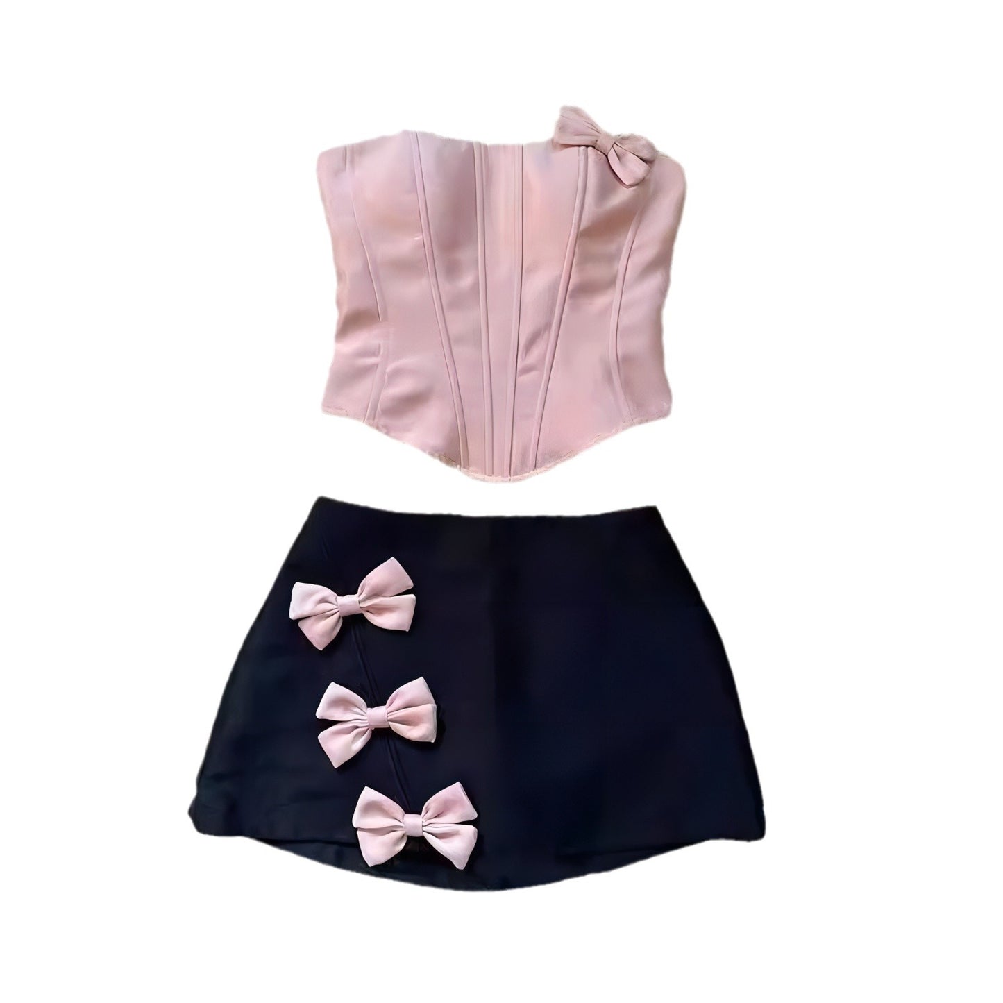 Pink Summer Hot Girl Strapless Top Women's High-end Niche All-match Women's Clothing This Year's Popular Beautiful Dress
