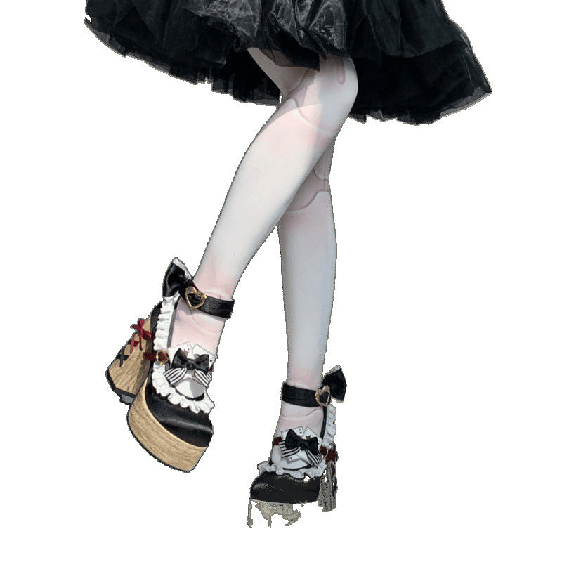 Cute Lolita Shoes High-Heeled Fairy Shoes Shoes For Girls Sweet And Elegant Waterproof Platform