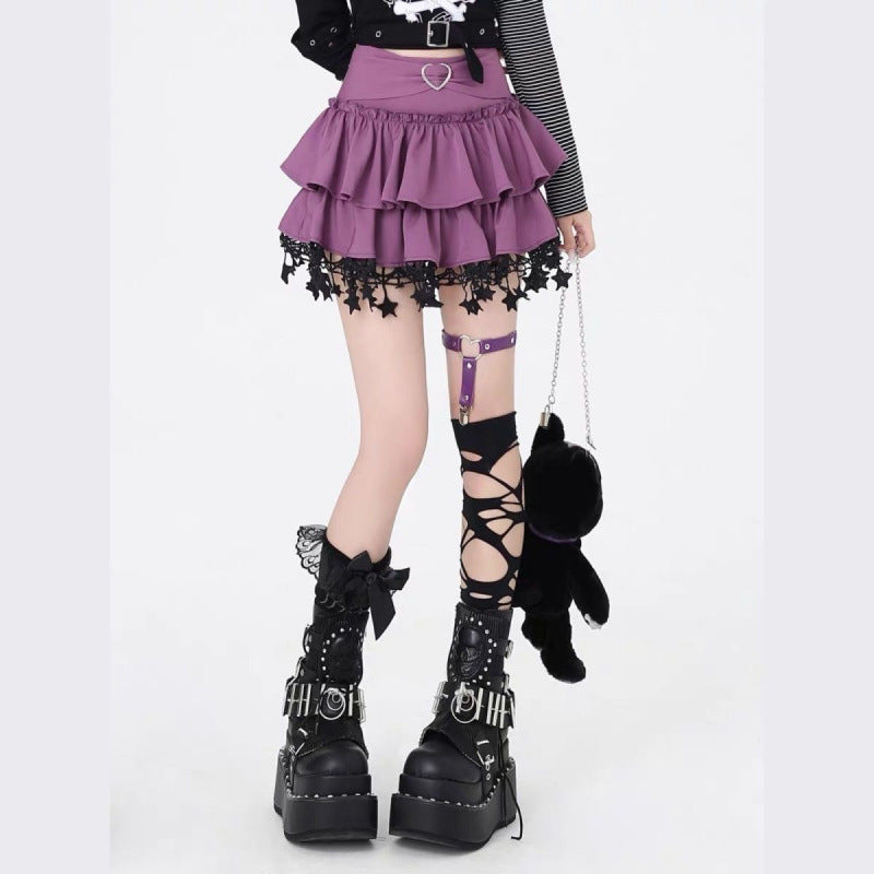 Subculture Xinghai Original Shibuya Spice Girl Ballet Skirt Anti-glare High Waist Cake A- Word Abi-style