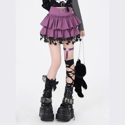 Subculture Xinghai Original Shibuya Spice Girl Ballet Skirt Anti-glare High Waist Cake A- Word Abi-style