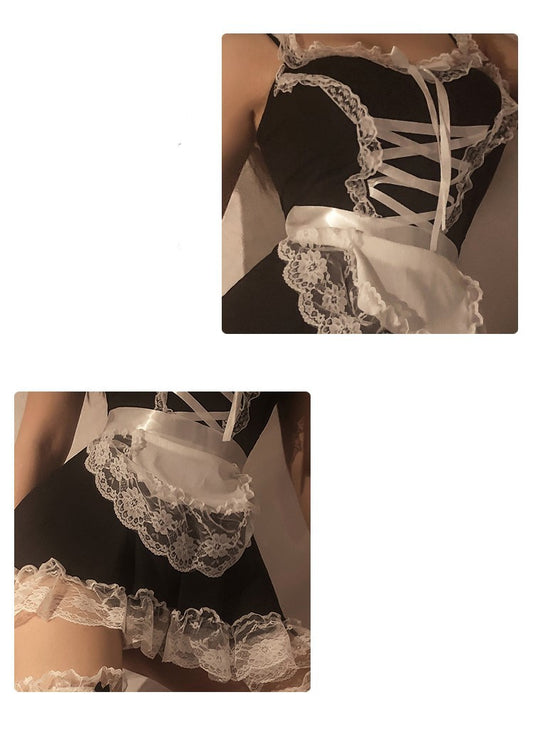 Maid Uniform Free Erotic Lingerie  Temptation Pajamas Dress