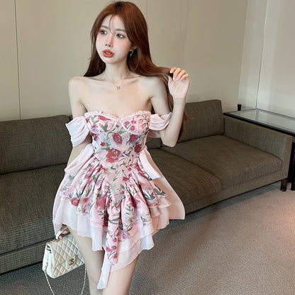 Fairy Style Tube Dress with Sweet Bow Accent