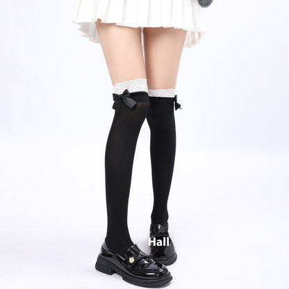 Lolita-Inspired Lace Socks with Bows – Kawaii JK Style