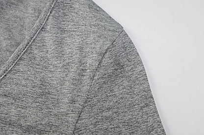 Cropped V-Neck T-Shirt – Elegant Long Sleeve Style