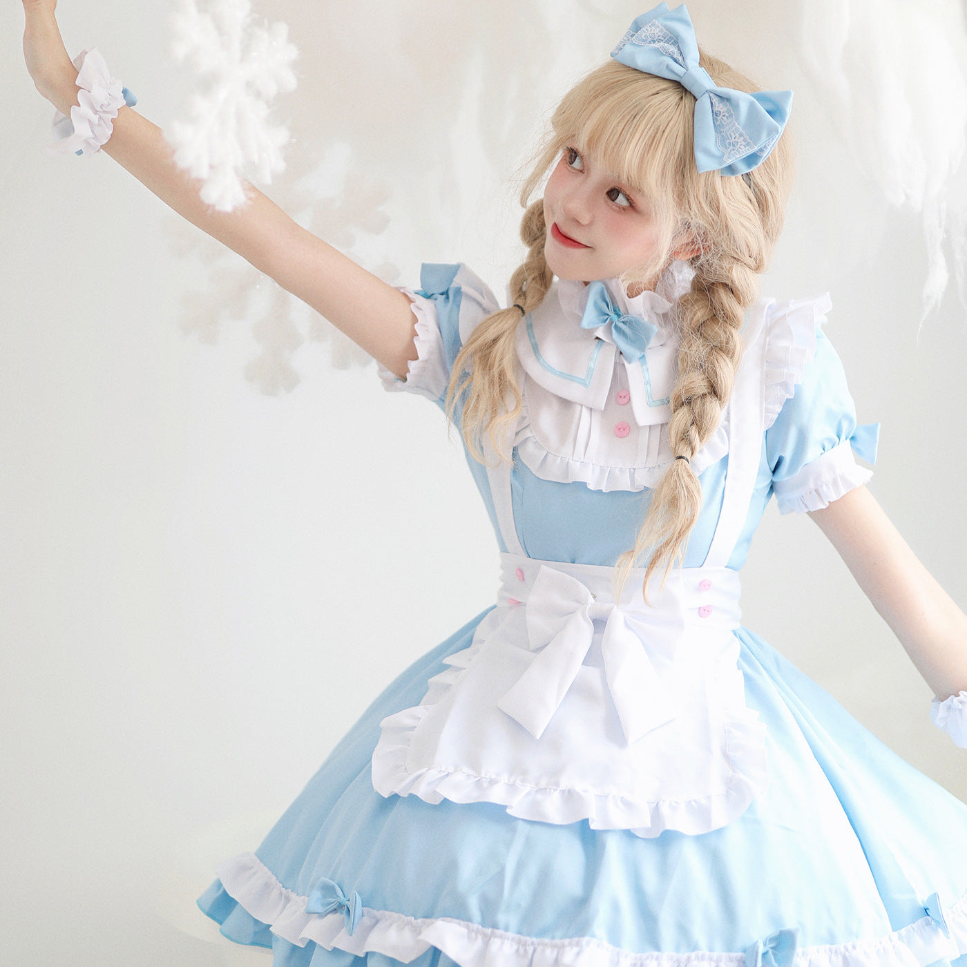 Halloween Maid Costume Plus Size with Detachable Sleeves